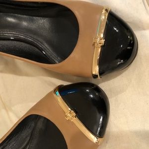 Tory Burch Pacey Cap-Toe Wedge Pump